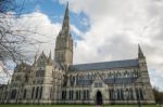 Exterior View Of Salisbury Cathedral Stock Photo