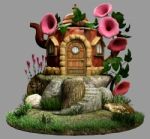 Fairy Teapot House Stock Photo