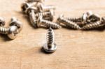 Metal Screws Stock Photo