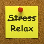 Relax Note With Pushpin Stock Photo