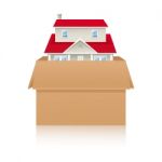 Bungalow In Box Stock Photo