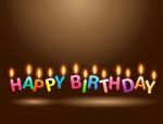 Colorful Candles Happy Birthday Celebration Stock Photo