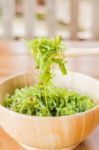 Delicious Fresh Seaweed Spicy Salad Stock Photo