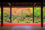 Autumn Foliage At Enkoji In Kyoto Stock Photo