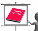 Travel Guide Sign Shows Information About Travels Stock Photo