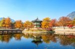 Gyeongbokgung Palace In Autumn,south Korea Stock Photo