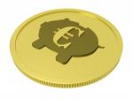 Euro Piggy Coin Showing European Currency Stock Photo