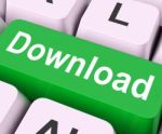 Download Key Means Downloads Or Transfer
 Stock Photo