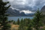 Wild Goose Island Saint Mary Lake Stock Photo