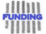 3d Image Funding  Issues Concept Word Cloud Background Stock Photo