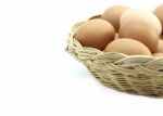 Eggs In One Basket Stock Photo