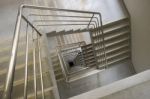 Upside View Of A Square Staircase Stock Photo