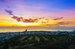 Landscape Hua Hin City At Sunrise Stock Photo