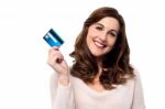 Shop Easy With Credit Card Stock Photo