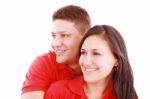 Young Couple Smiling Stock Photo