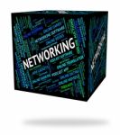 Networking Word Represents Online Computer And Connection Stock Photo