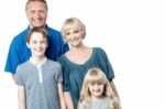 Happy Family Smiling Together Stock Photo