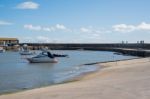 Boats In The Harbour At Lyme Regis Stock Photo