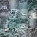 Collage Set Of Jeans Background Stock Photo