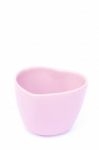 Pink Ceramic Bowl Isolated On White Background Stock Photo