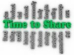 3d Imagen Time To Share Issues Concept Word Cloud Background Stock Photo