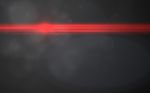 Abstract Red  Digital Flare Lines Move Horizontal With Smoke Background Stock Photo