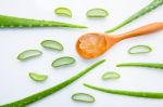 Aloe Vera On White Background Stock Photo