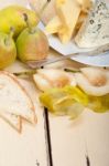 Fresh Pears And Cheese Stock Photo