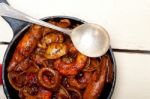 Fresh Seafoos Stew On An Iron Skillet Stock Photo