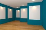 Gallery Blue Room Stock Photo