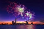 Seoul International Fireworks Festival In Korea Stock Photo