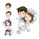 Wedding Cartoon Illustration Stock Photo