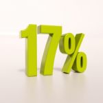 Percentage Sign, 17 Percent Stock Photo