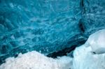 Crystal Ice Cave Near Jokulsarlon Stock Photo