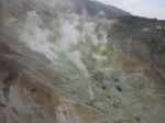 Sulfur Mountains In Japan Stock Photo