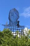 Sculpture Of Human Head Stock Photo