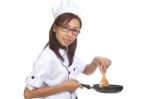 Young Woman Chef Stock Photo