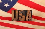 Grungy USA Flag Stock Photo