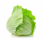 Cabbage Isolated On White Background Stock Photo