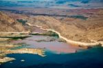 Colorado River Joins Lake Mead Stock Photo