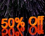 Fifty percent discount Stock Photo