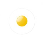 Fried Eggs Isolated Stock Photo