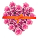 Roses Gift Indicates Giftbox Petals And Valentines Stock Photo