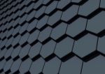 Black Abstract Hexagonal Design Background, 3d Rendering Stock Photo