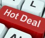 Hot Deal Key Means Amazing Offer
 Stock Photo
