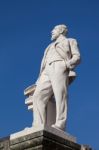 Statue Of Mario Cermenati In Lecco Stock Photo