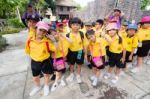 Primary Students Visit The Zoo, In The Jul 27, 2016. Bangkok Thailand Stock Photo