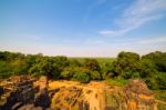 Ruins Of Phnom Bakheng Temple At Angkor Wat Complex Stock Photo