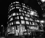 City Centre Building In Black And White Stock Photo