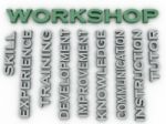 3d Image Workshop  Issues Concept Word Cloud Background Stock Photo